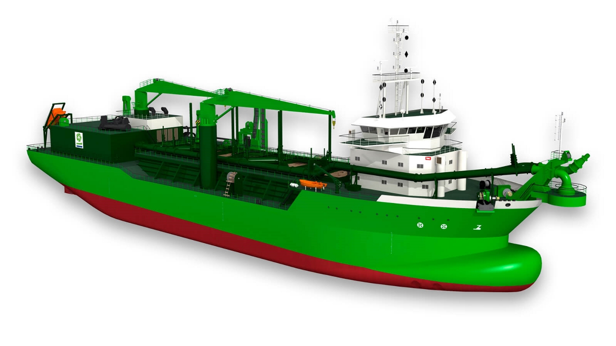 LNG powered dredger